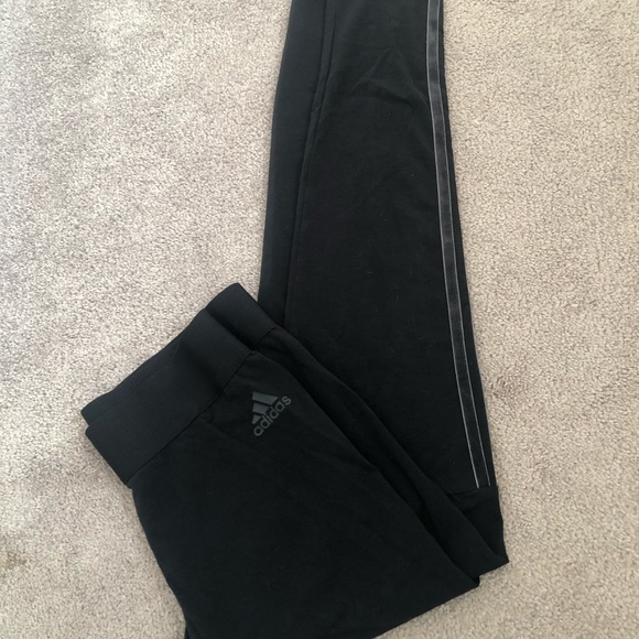 Adidas training leggings w/ velour stripes (sm) - Picture 2 of 3
